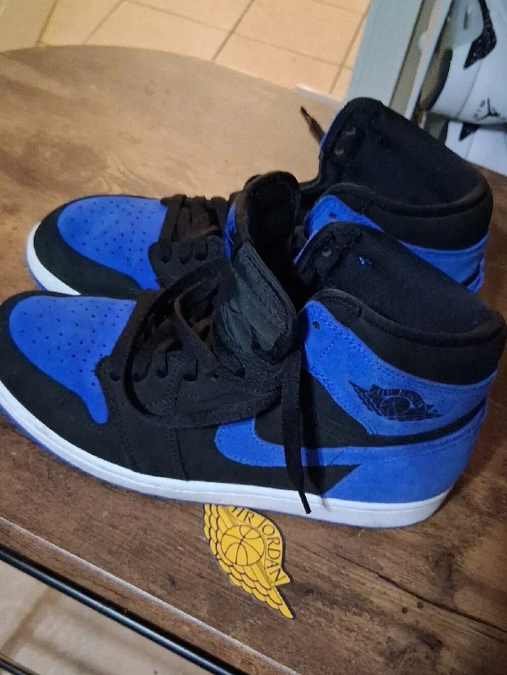 Jordan Men’s High-Top Athletic Shoes in Black and Blue